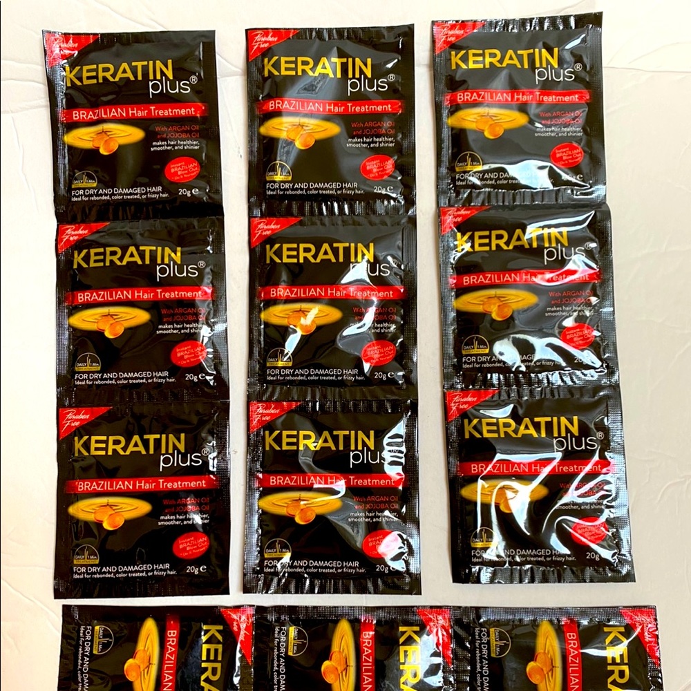 Keratin Plus Brazilian Hair Treatment For Dry And Damage Hair 1 Dozen 20g each